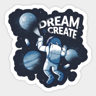 Astronaut Grafitti Sticker